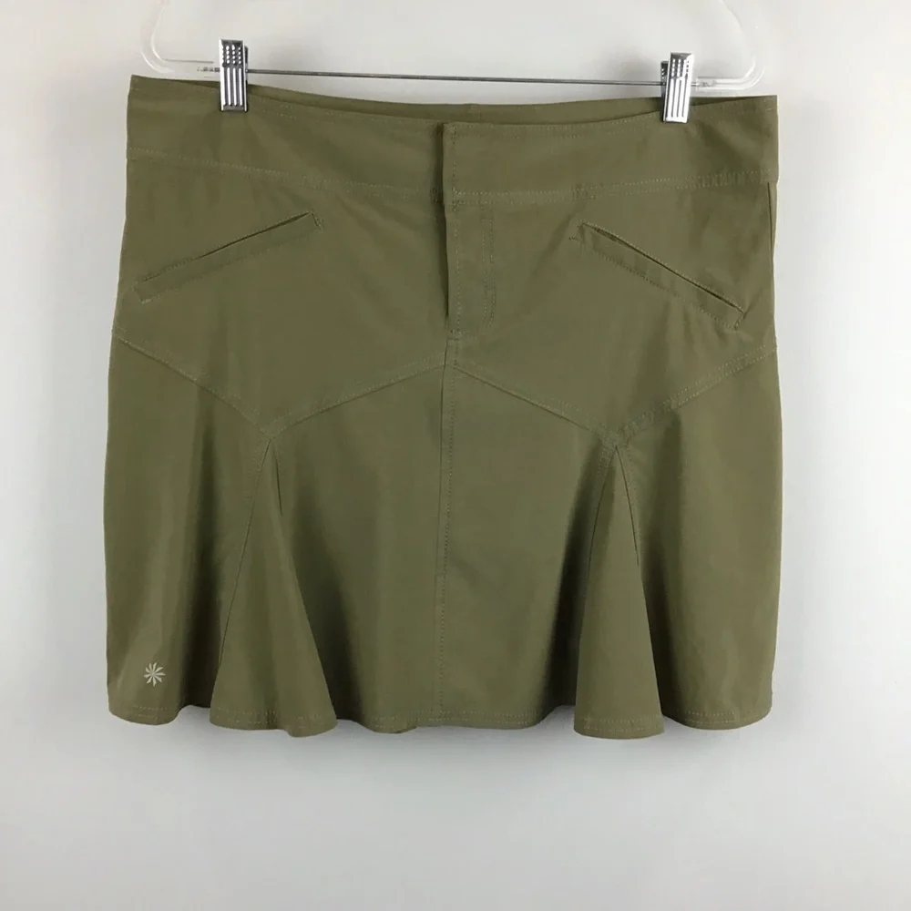 Athleta Olive Green Hiking Travel Skirt | 14